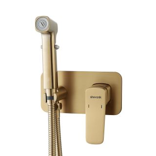 Гигиенический душ со смесителем Shevanik S9905G золотой сатин